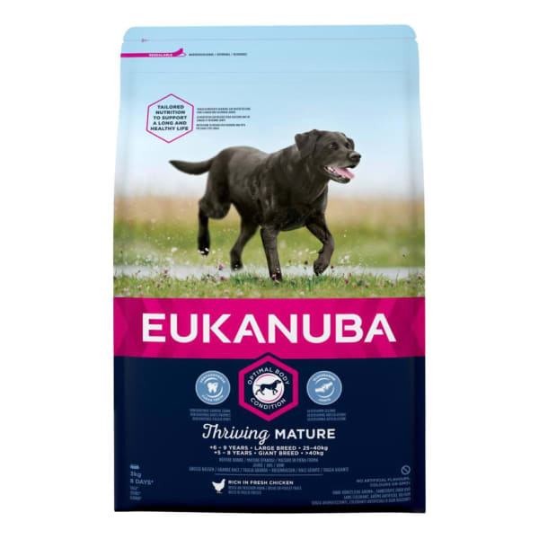 Image of Eukanuba Thriving Mature Large Breed Dry Dog Food - Chicken, 12kg - Chicken