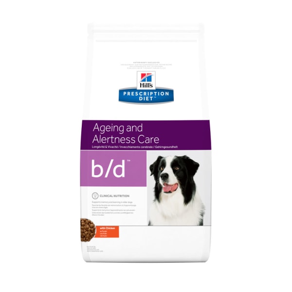Image of Hill's Prescription Diet b/d Brain Ageing Care Adult/Senior Dry Dog Food with Chicken, 12kg - Chicken