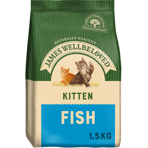 Image of James Wellbeloved Kitten Dry Cat Food - Fish, 1.5kg - FIsh