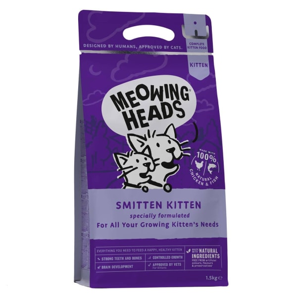 Image of Meowing Heads Smitten Kitten Dry Cat Food, 1.5kg