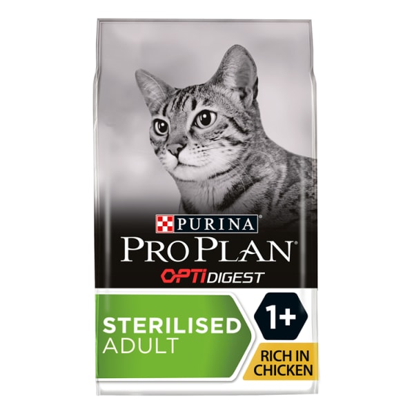 Image of Purina Pro Plan Optidigest Sterilised Adult Dy Cat Food - Chicken & Rice, 3kg - Chicken