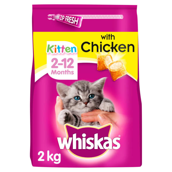 Image of Whiskas Kitten & Junior Cat Food Chicken, 2kg
