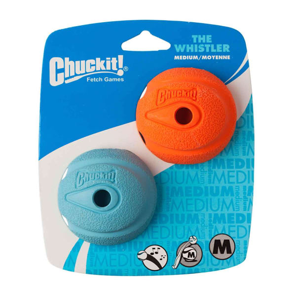 Image of Chuckit The Whistler Ball, 2 Pack - Medium