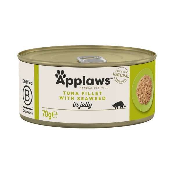 Image of Applaws Cat Tin in Jelly, 24 x 70g - Tuna with Seaweed
