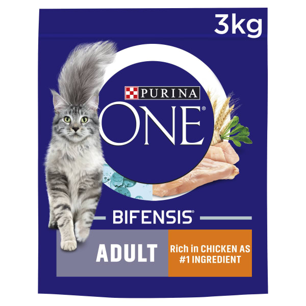 Image of Purina ONE Adult Dry Cat Food - Chicken & Whole Grains, 800g - Chicken & Whole Grains