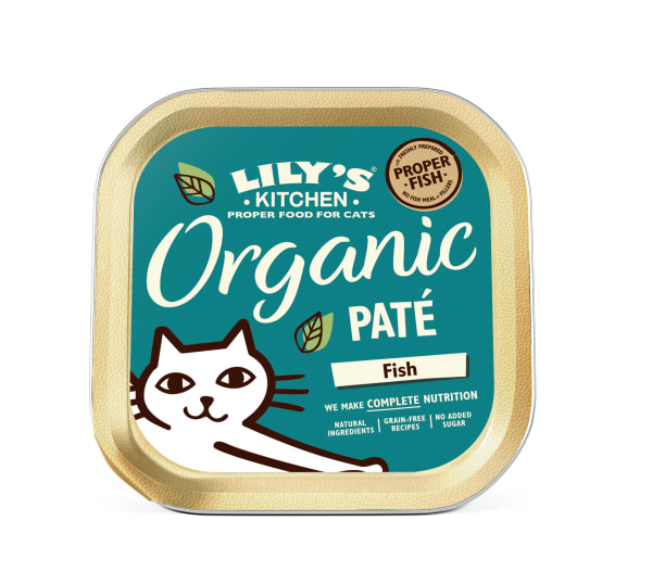 Image of Lily's Kitchen Adult Wet Cat Food - Organic Fish Dinner, 19 x 85g - Mixed