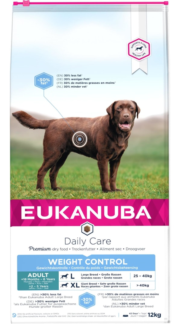 Image of Eukanuba Weight Control Large Breed Adult Dry Dog Food - Chicken, 12kg - Chicken