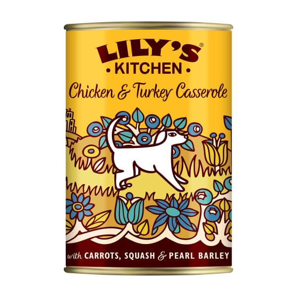 Image of Lily's Kitchen Casserole Wet Dog Food - Chicken & Turkey, 6 x 400g - Chicken & Turkey
