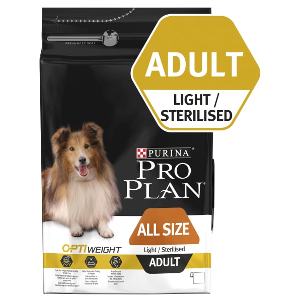 Image of Purina Pro Plan Opti Weight Light/Sterilised Adult Dry Dog Food - Chicken, 3kg - Chicken