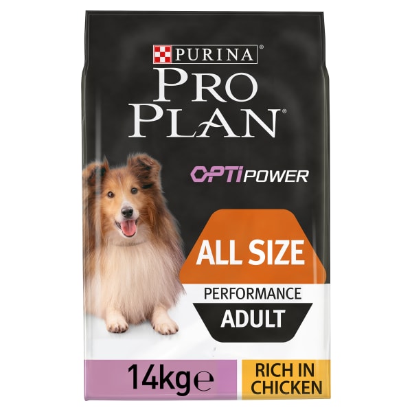 Image of Purina Pro Plan Opti Power Performance Adult Dry Dog Food - Chicken, 14kg - Chicken