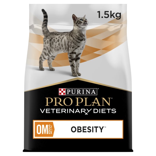 Image of Purina Pro Plan Veterinary Diets OM St/Ox Obesity Management Adult Dry Cat Food, 1.5kg