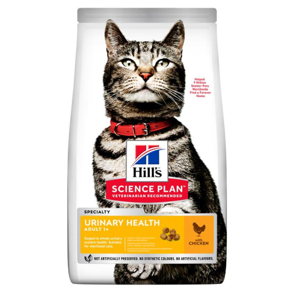 Image of Hill's Science Plan Adult Urinary Health Chicken Dry Cat Food, 1.5kg