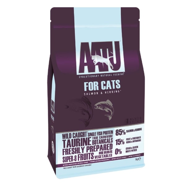 Image of AATU 85/15 Complete Grain-Free Adult Dry Cat Food - Salmon & Herring, 1kg
