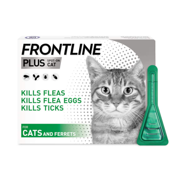 Image of Frontline Plus Spot On Flea & Tick Treatment Cats, 6 Pipettes