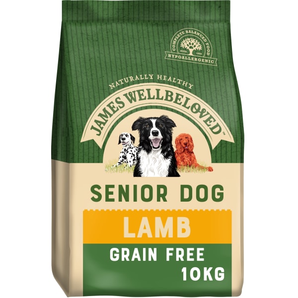 Image of James Wellbeloved Grain Free Senior Dry Dog Food - Lamb & Vegetables, 1.5kg - Lamb & Vegetables
