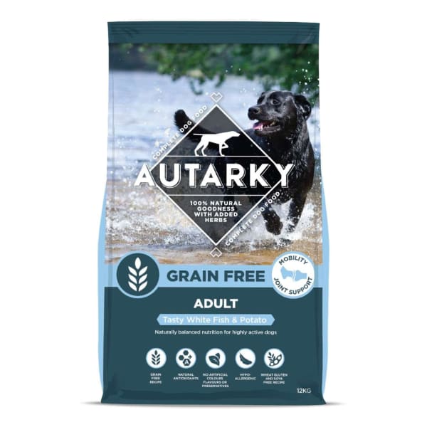 Image of Autarky Grain Free Adult Dry Dog Food - White Fish & Potato, 12kg - White Fish & Potato