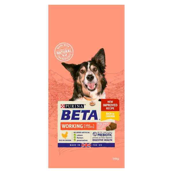 Image of BETA Working Adult Dry Dog Food - Chicken, 14kg - Chicken