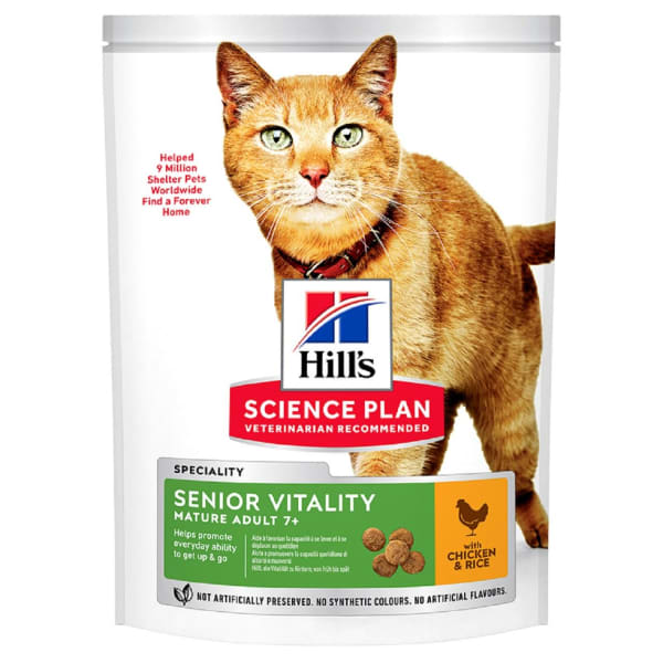 Image of Hill’s Science Plan Feline 7+ Youthful Vitality Cat Food, 1.5 kg Chicken & Rice
