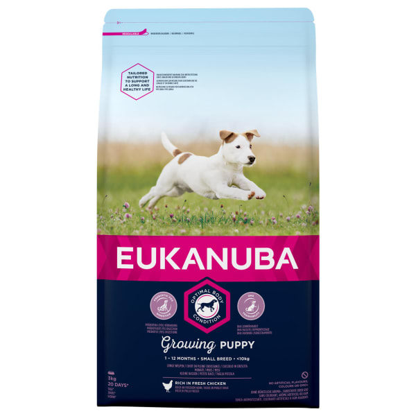 Image of Eukanuba Growing Puppy Small Breed Dry Dog Food - Chicken, 2kg - Chicken