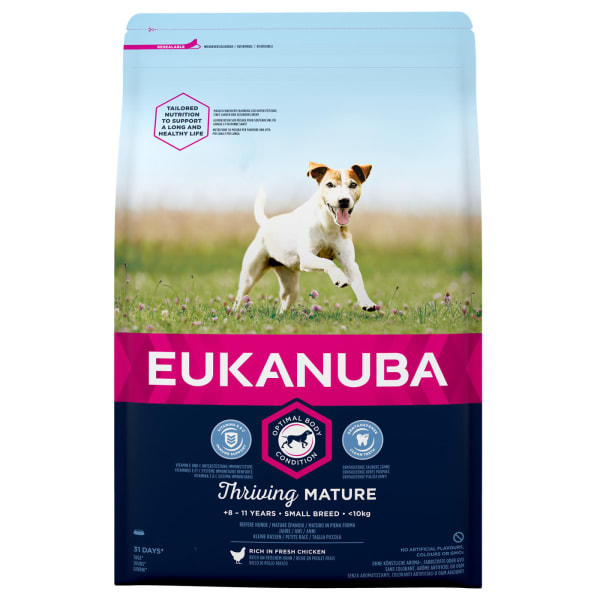 Image of Eukanuba Thriving Mature Small Breed Dry Dog Food - Chicken, 2kg - Chicken