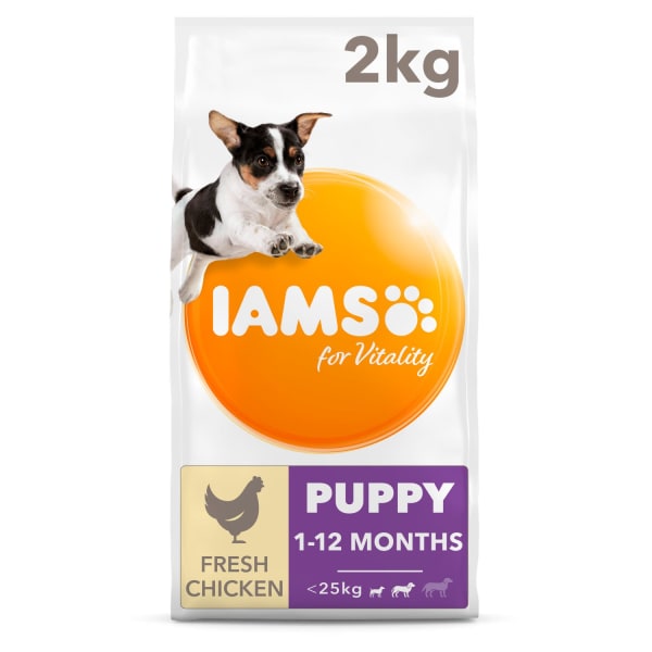 Image of Iams Vitality Puppy Small/Medium Breed Dry Dog Food - Chicken, 2kg - Chicken