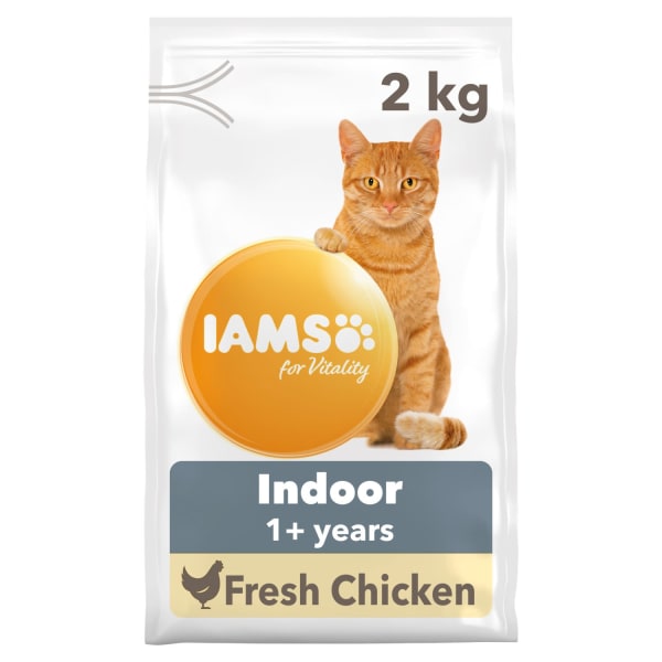 Image of IAMS for Vitality Indoor Cat Food with chicken, 2kg - Chicken