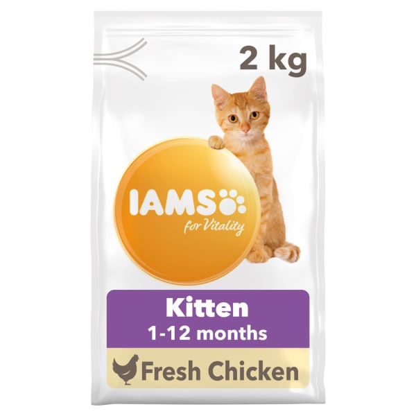 Image of IAMS for Vitality Kitten Food with Chicken, 2kg - Chicken