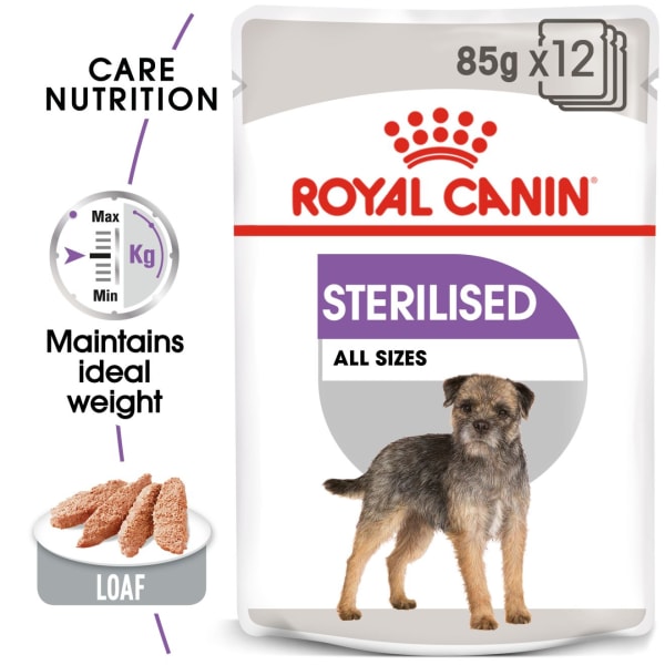 Image of Royal Canin Sterilised Care Adult Wet Dog Food, 12 x 85g Chicken & Beef