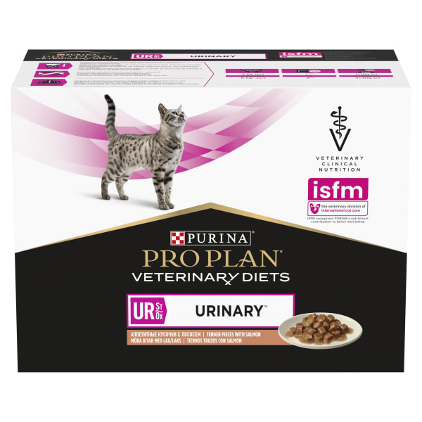 Image of Purina Pro Plan Veterinary Diets UR Urinary Adult Wet Cat Food - Salmon, 10 x 85g - Ocean Fish