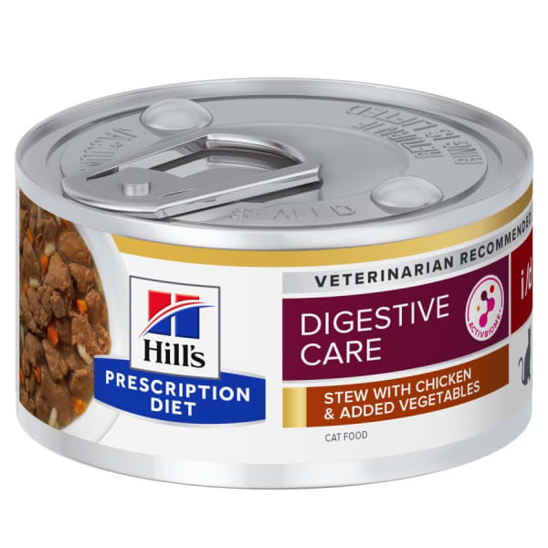 Image of Hill's Prescription Diet Digestive Care i/d Adult Wet Cat Food - Stew with Chicken & Vegetables, 24 x 82g - Chicken & Vegetables