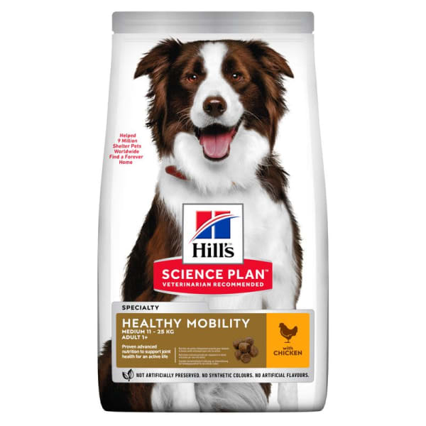 Image of Hill's Science Plan Healthy Mobility Medium Adult 1+ Dry Dog Food - Chicken, 14kg - Chicken