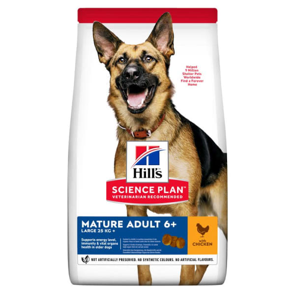 Image of Hill's Science Plan Large Mature Adult 6+ Dry Dog Food - Chicken, 18kg - Chicken