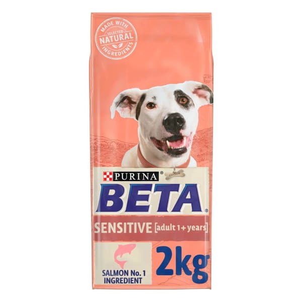 Image of BETA Sensitive Adult Dry Dog Food - Salmon & Rice, 2kg - Salmon & Rice