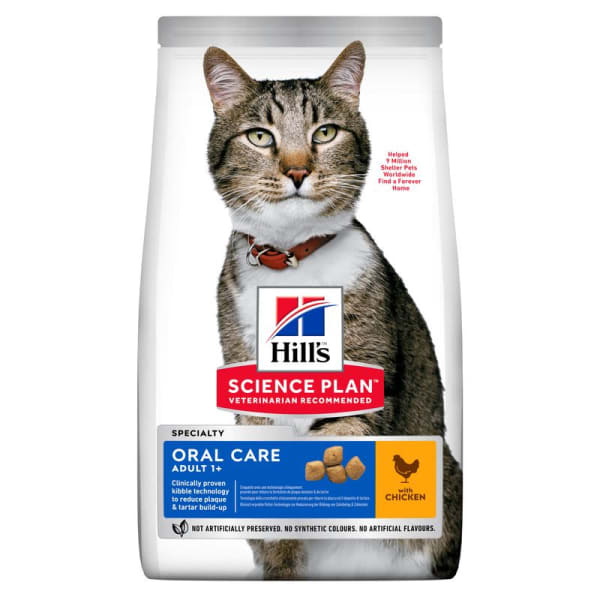 Image of Hill's Science Plan Oral Care Adult 1+ Dry Cat Food - Chicken, 7kg - Chicken