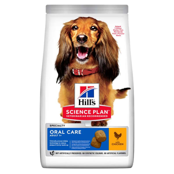 Image of Hill's Science Plan Oral Care Adult Dry Dog Food - Chicken, 2kg - Chicken