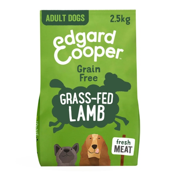 Image of Edgard & Cooper Fresh Grass Grain Free Adult Dry Dog Food - Fed Lamb, 2.5kg - Lamb