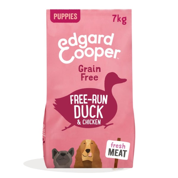 Image of Edgard & Cooper Fresh Free Run Grain Free Puppy Dry Dog Food - Duck & Chicken, 2.5kg - Chicken & Duck