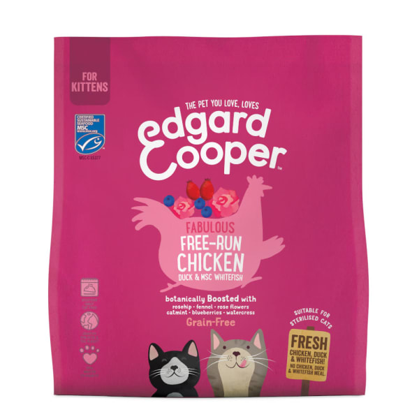 Image of Edgard & Cooper Grain-free Kitten Food with Fresh Chicken Duck & Whitefish, 1.75kg - Chicken, Duck & Whitefish