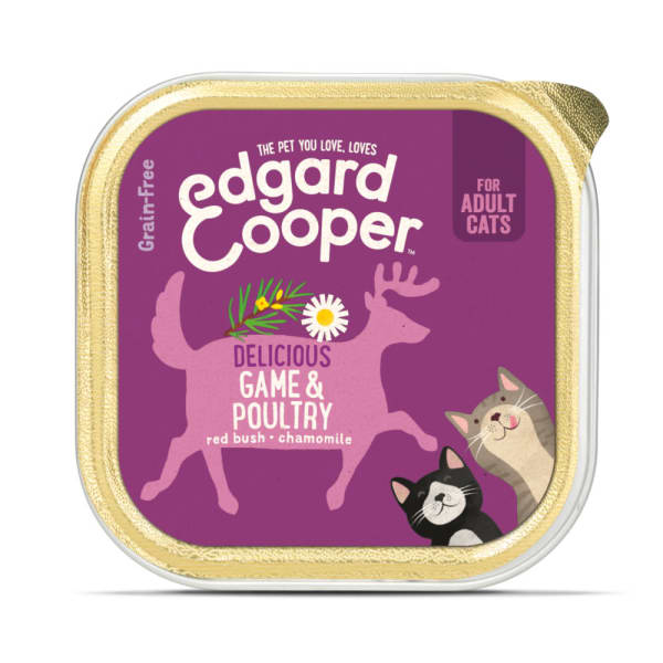 Image of Edgard & Cooper Delicious Grain Free Adult Wet Cat Food - Game & Poultry, 19 x 85g - Game & Poultry
