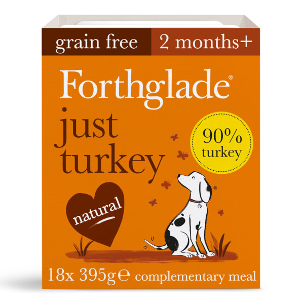 Image of Forthglade Grain Free Wet Dog Food - Turkey, 18 x 395g - Turkey