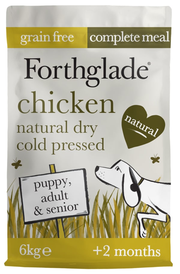 Image of Forthglade Cold Pressed Grain Free Dry Dog Food - Chicken & Vegetables, 6kg - Chicken & Veg