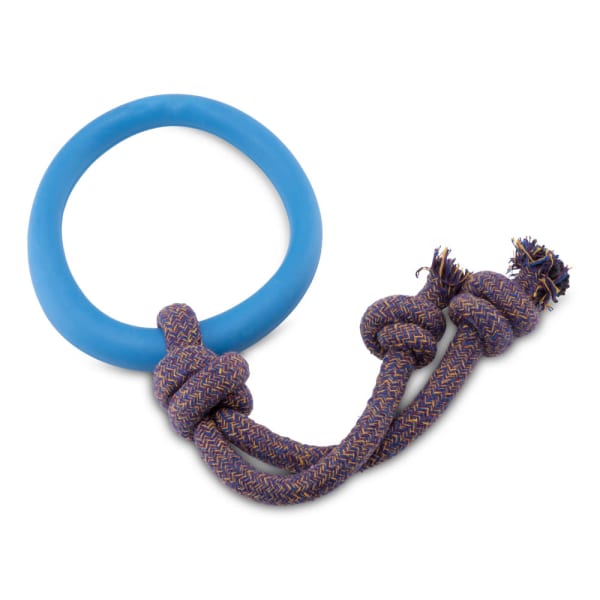 Image of Beco Pets Hoop on Rope in Blue, Small