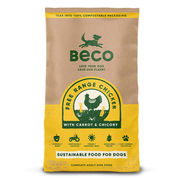Image of Beco Pets Eco Conscious Free Range Chicken Dry Dog Food, 6kg - Chicken