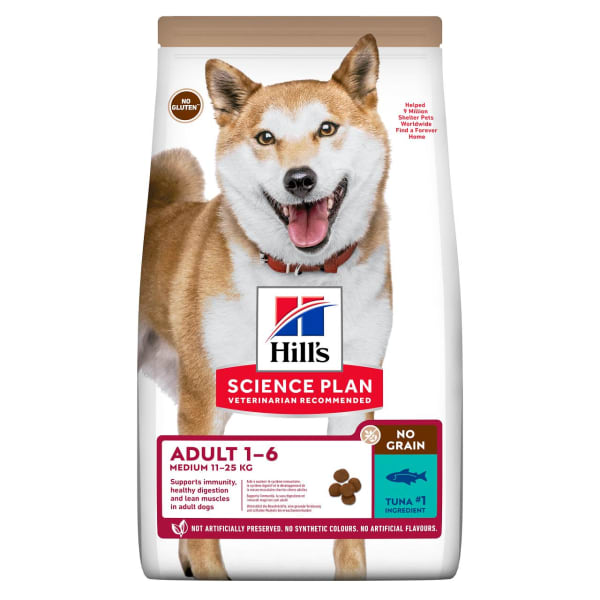 Image of Hill's Science Plan No Grain Adult Medium Dry Dog Food - Tuna, 14kg - Tuna