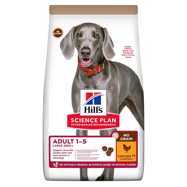 Image of Hill's Science Plan No Grain Large Adult Dry Dog Food - Chicken, 14kg - Chicken