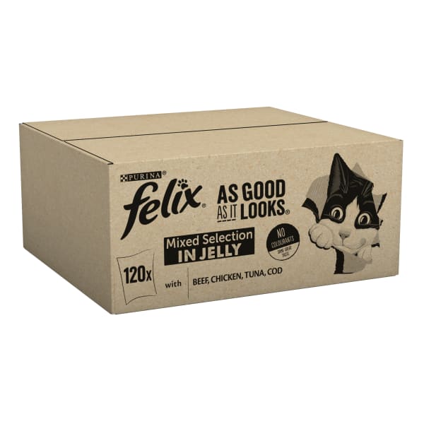 Image of Felix As Good As It Looks Meat And Fish Cat Food, 120 x 100g - Meat & Fish