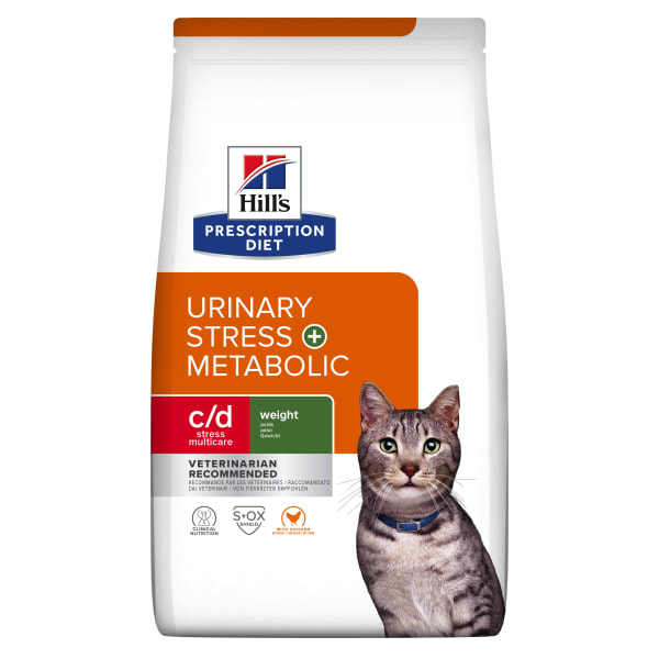 Image of Hill's Prescription Diet c/d Multicare Stress + Metabolic Adult and Senior Dry Cat Food - Chicken, 3kg - Chicken