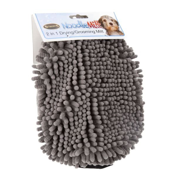 Image of Scruffs Noodle Grooming Comb & Drying Mitt in Grey, 1 piece