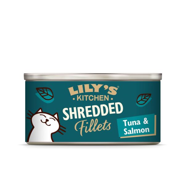 Image of Lily's Kitchen Cat Shredded Fillets Tuna & Salmon in Broth, 70g