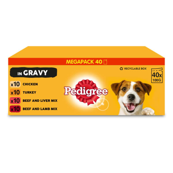 Pedigree Adult Wet Dog Food Pouches | Pet-Supermarket.co.uk